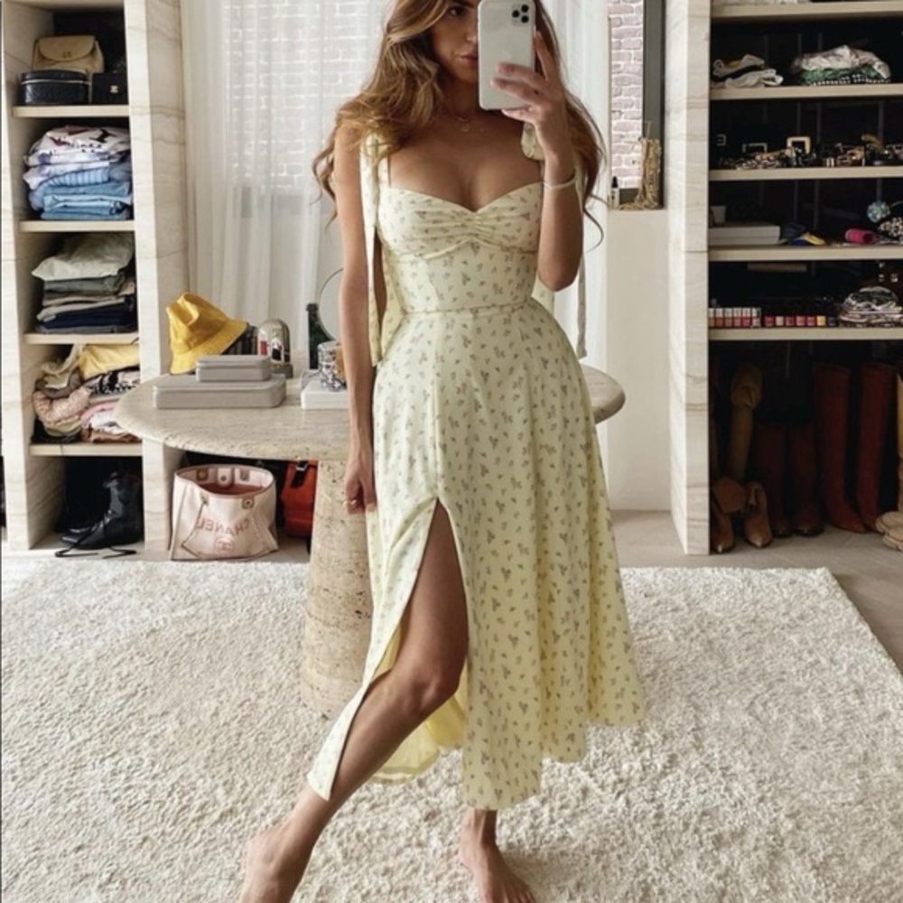 House of CB ‘Alicia’ lemon floral dress